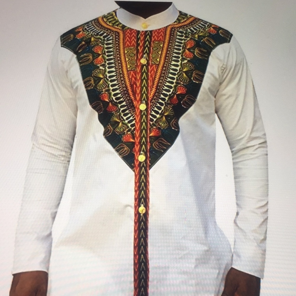 Dashiki round collar Neck Shirt